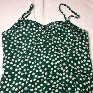 Midi Green Flower Dress